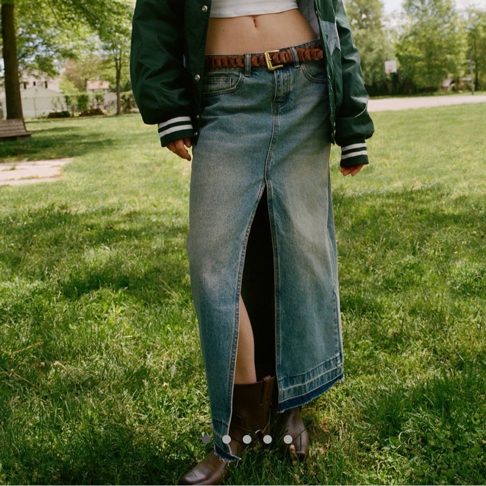 BDG denim maxi skirt